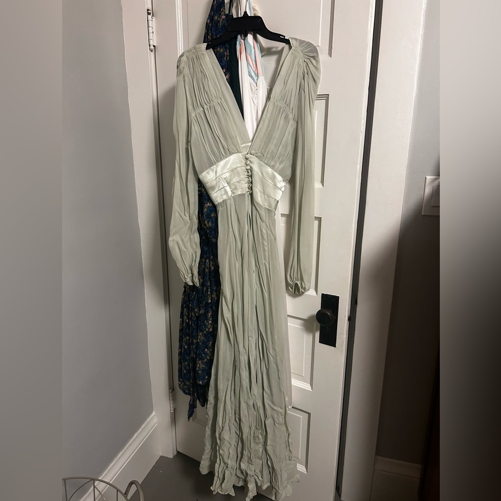 1940s style green sheer robe never worn size 4